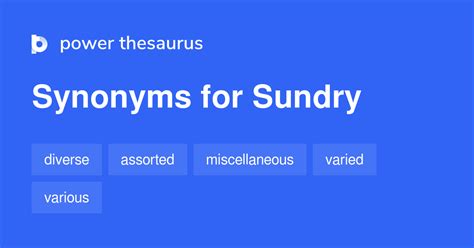 sundry synonym